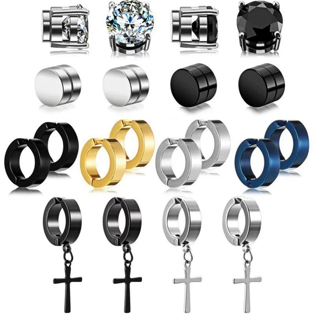 2-Piece Magnetic Clip-On Stud Earrings – Non-Piercing
