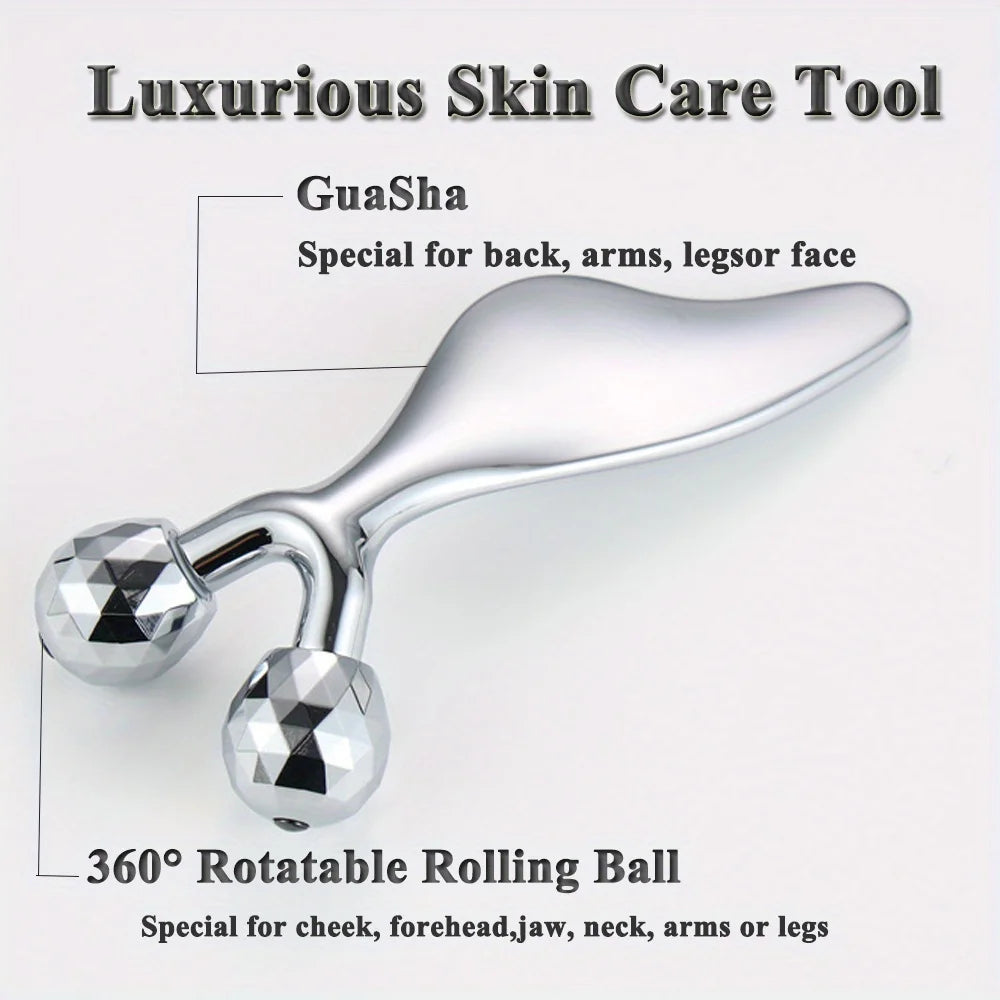 2-in-1 Facial Roller & Gua Sha Massage Tool