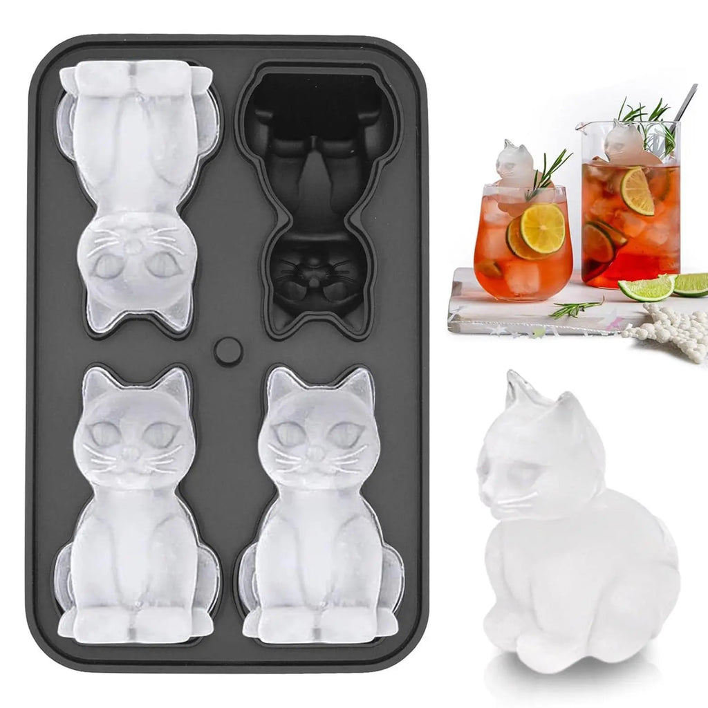 3D Animal Shaped Silicone Ice Cube Mold Tray