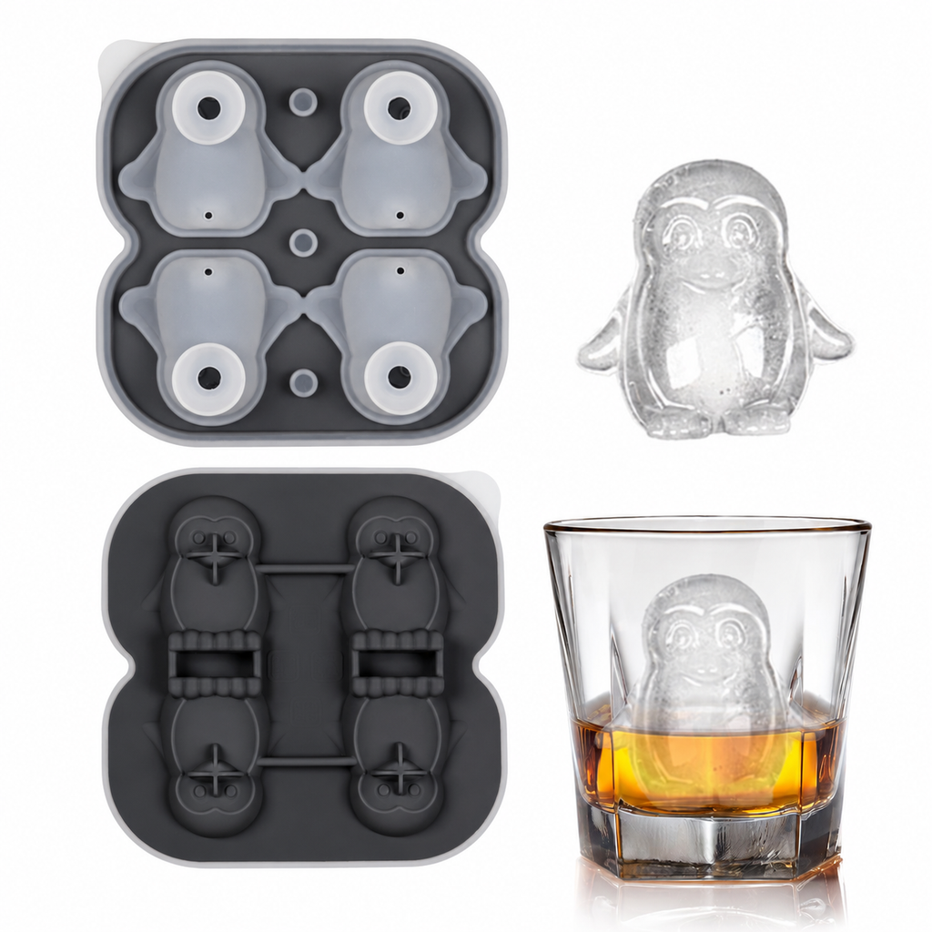3D Animal Shaped Silicone Ice Cube Mold Tray
