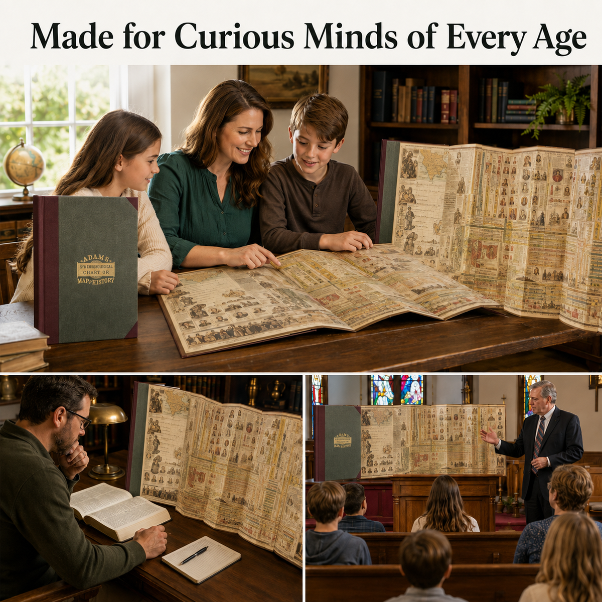 World History Timeline Foldout Chart Book – Hardcover