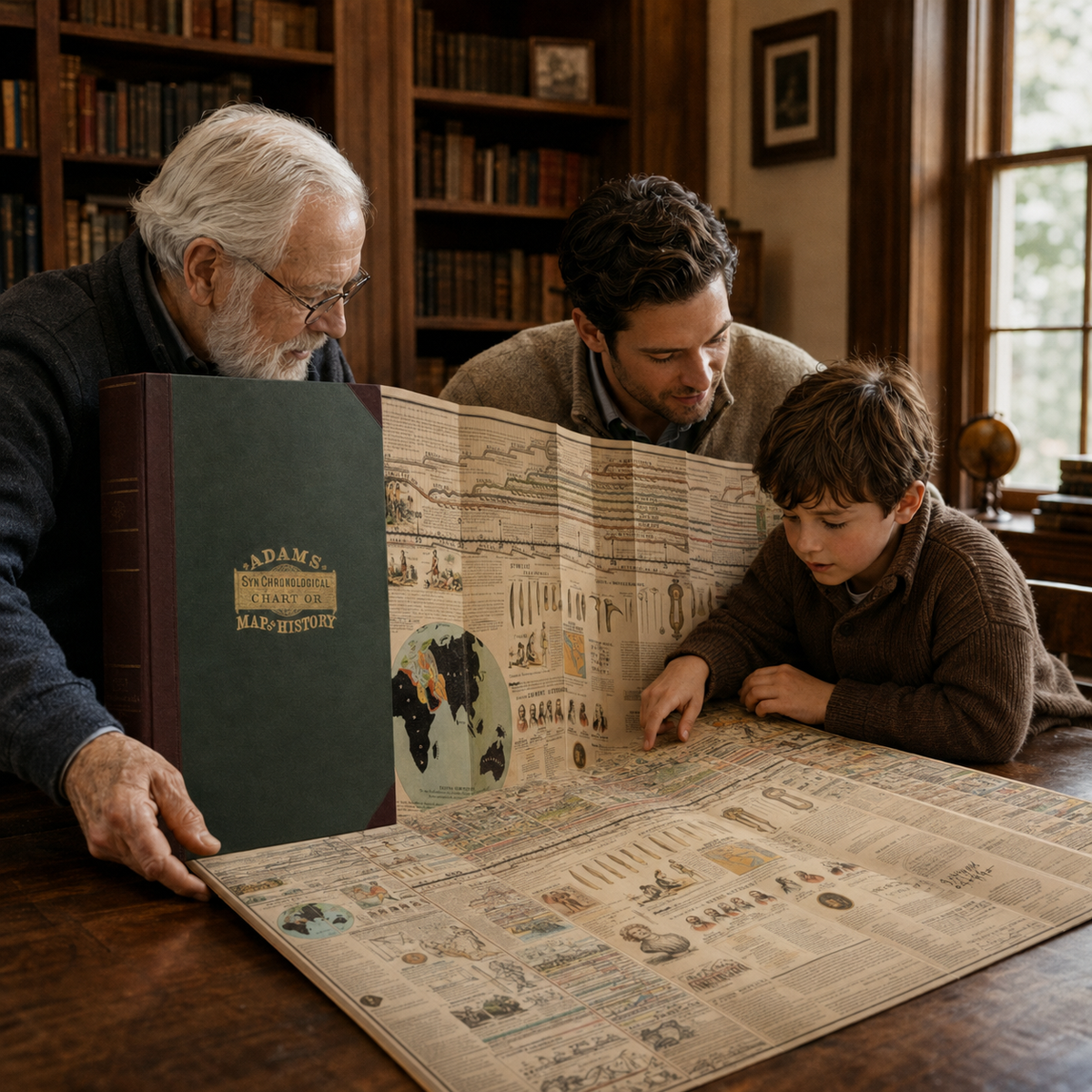 World History Timeline Foldout Chart Book – Hardcover