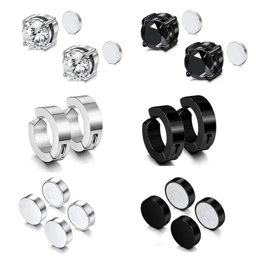 2-Piece Magnetic Clip-On Stud Earrings – Non-Piercing
