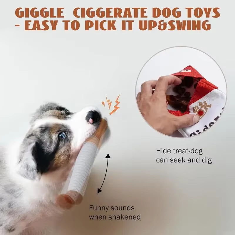 Dog Toy Funny Interactive Plush Dog Toys Creatives Cigarette Design Giggling Chewing Toys for Dog the Perfect Pet Gift for Plays