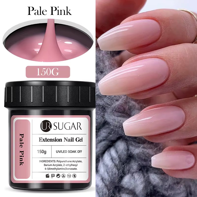 150g UV/LED Hard Nail Extension Builder Gel – Pink/White