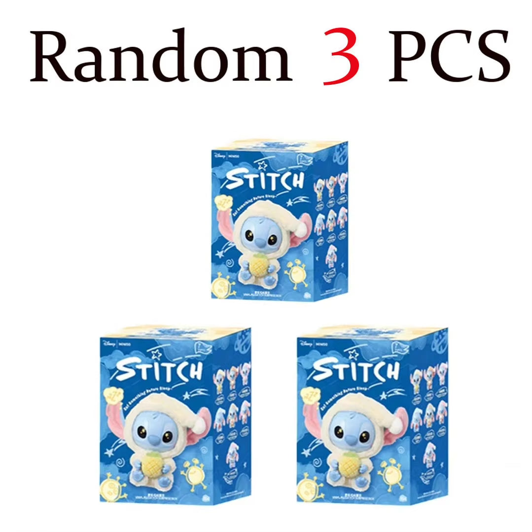 New  Stitch Eat Some Thing before Sleep Series Vinyl Blind Box Bag Pendant Cute Plush Doll Mystery Box Toy Birthday Gifts
