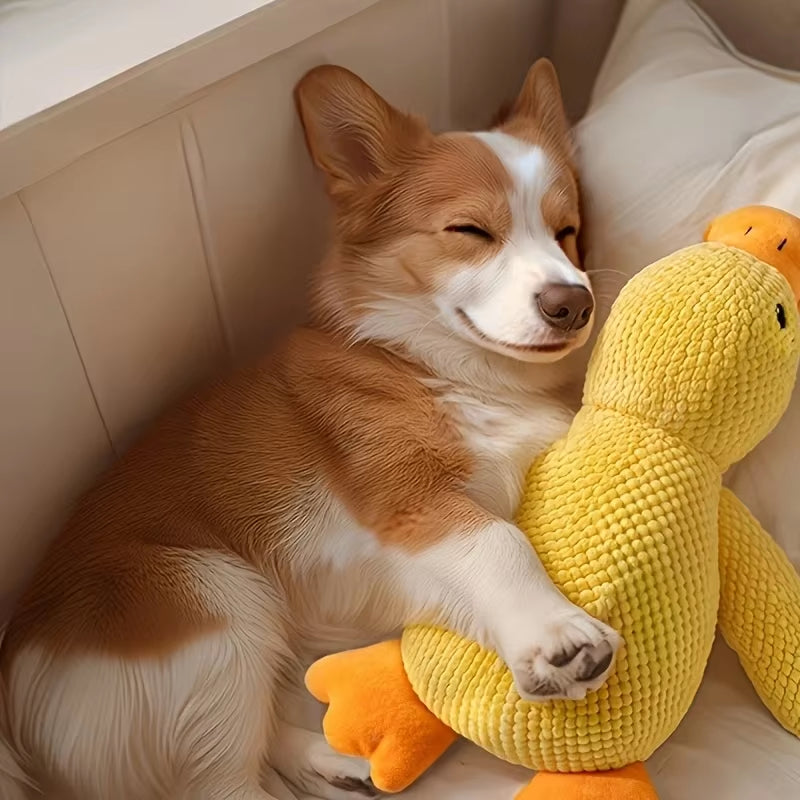 Dog Calming Duck™ – Anxiety Relief Plush Dog Toy with Quacking Sound | 2025 Mellow Ducks Calming Pillow for Indoor Dogs