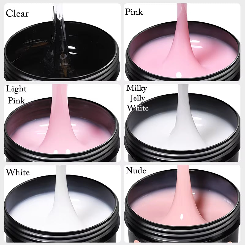 150g UV/LED Hard Nail Extension Builder Gel – Pink/White