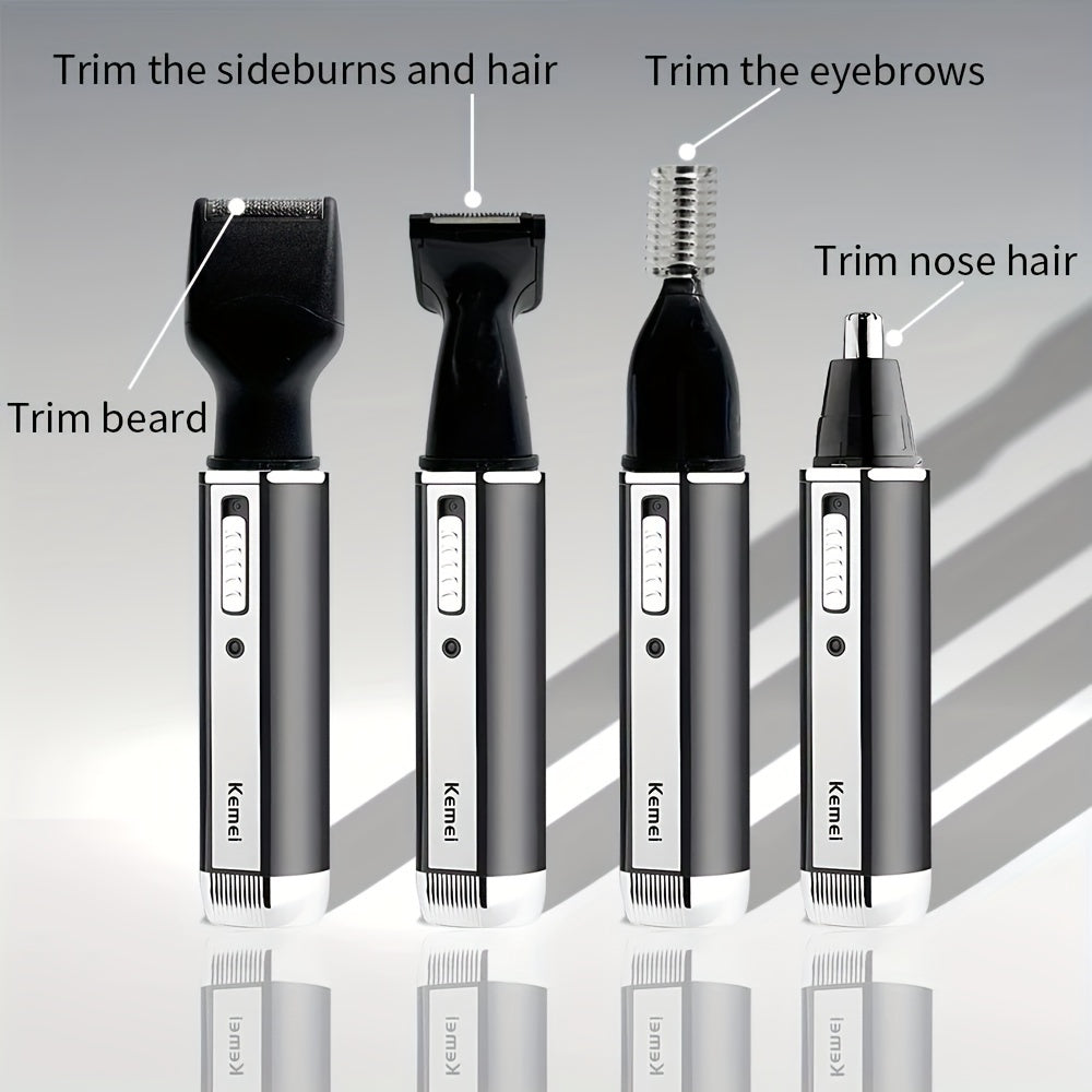Kemei Rechargeable 4-in-1 Nose, Ear & Hair Trimmer