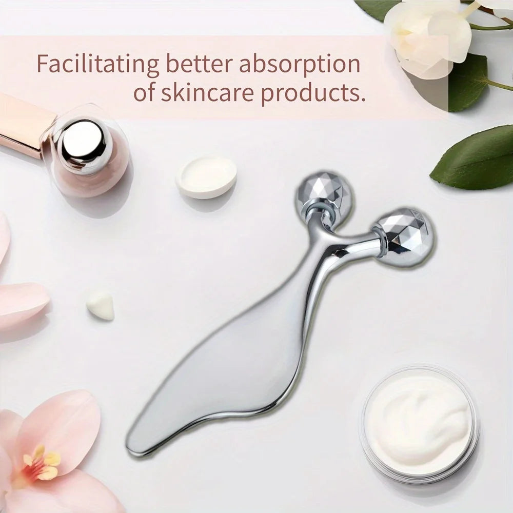 2-in-1 Facial Roller & Gua Sha Massage Tool