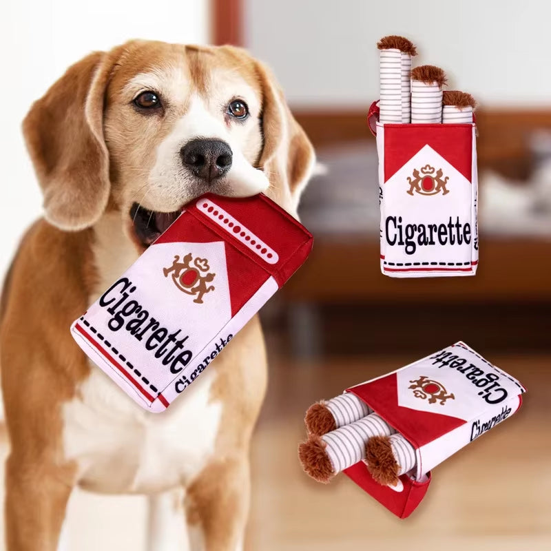 Dog Toy Funny Interactive Plush Dog Toys Creatives Cigarette Design Giggling Chewing Toys for Dog the Perfect Pet Gift for Plays