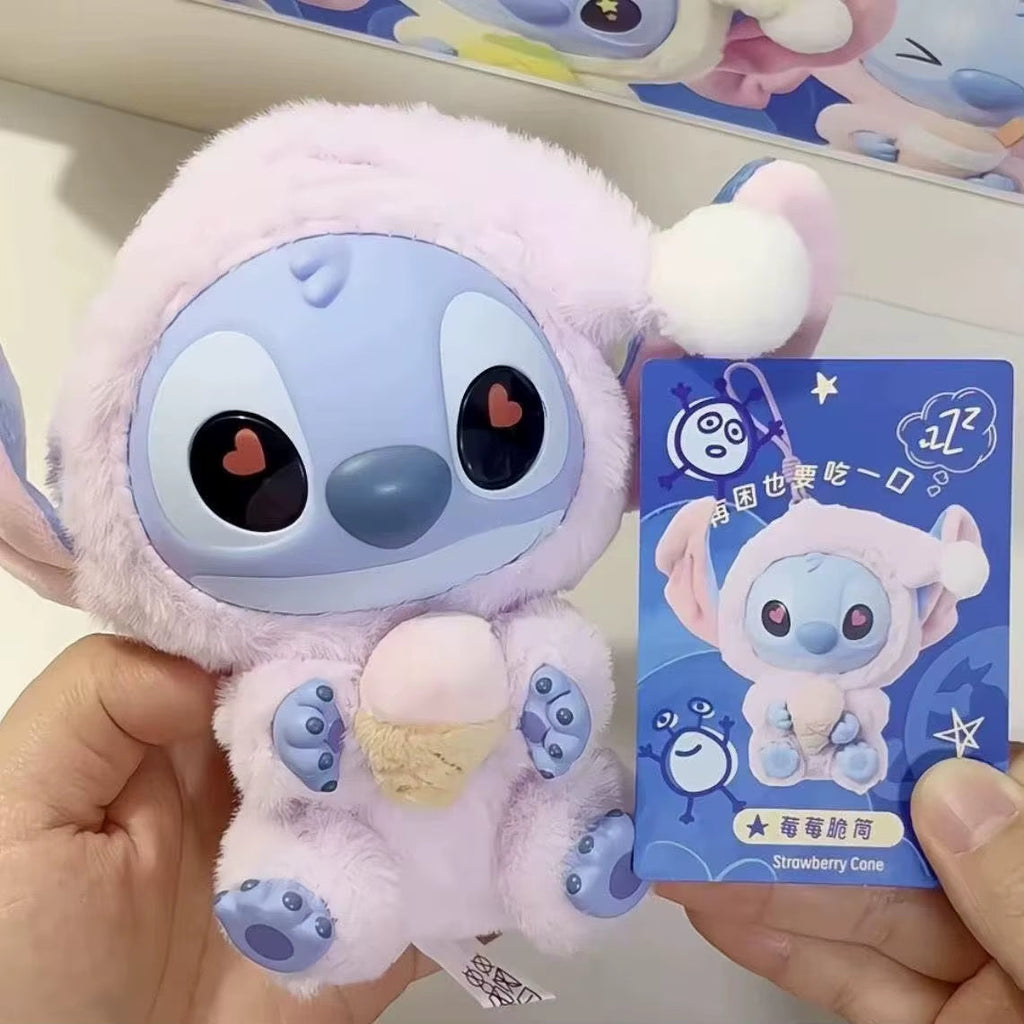 New  Stitch Eat Some Thing before Sleep Series Vinyl Blind Box Bag Pendant Cute Plush Doll Mystery Box Toy Birthday Gifts