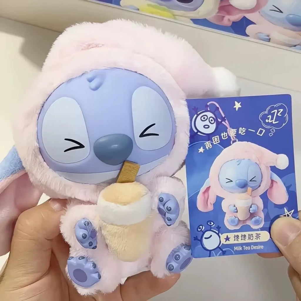 New  Stitch Eat Some Thing before Sleep Series Vinyl Blind Box Bag Pendant Cute Plush Doll Mystery Box Toy Birthday Gifts