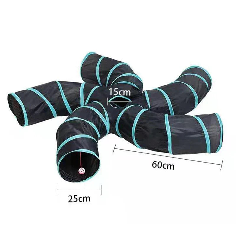 Foldable S-Shape Cat Tunnel