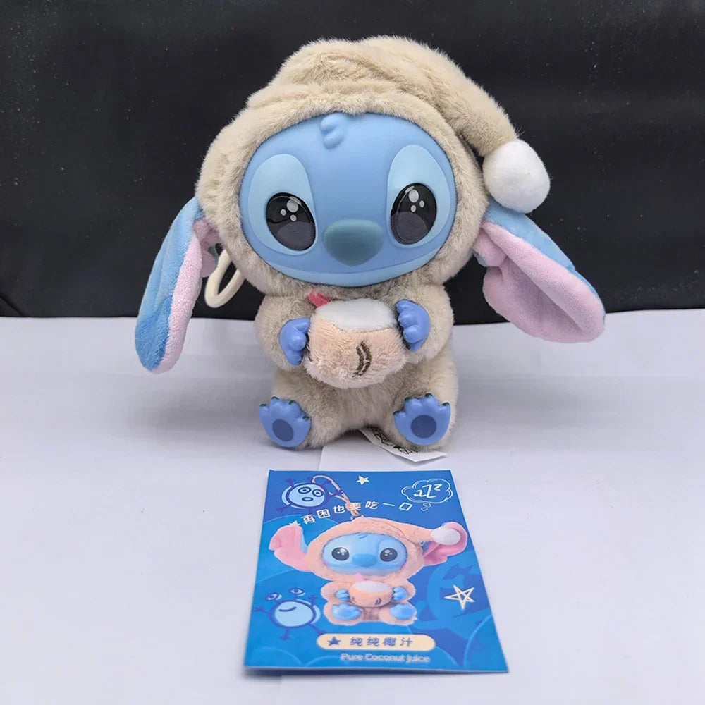 HOT Stitch Eat Something Before Sleep Series Blind Box Plush Vinyl Toys Cute Doll Labu V3 Mystery Box Bag Pendant Decor Gift