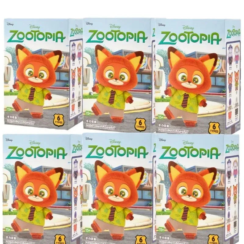 Disney Zootopia Blind Box Nick Judy Vinyl Doll Trendy Surprise Toy Cute Backpack Pendant Children's Birthday Gift