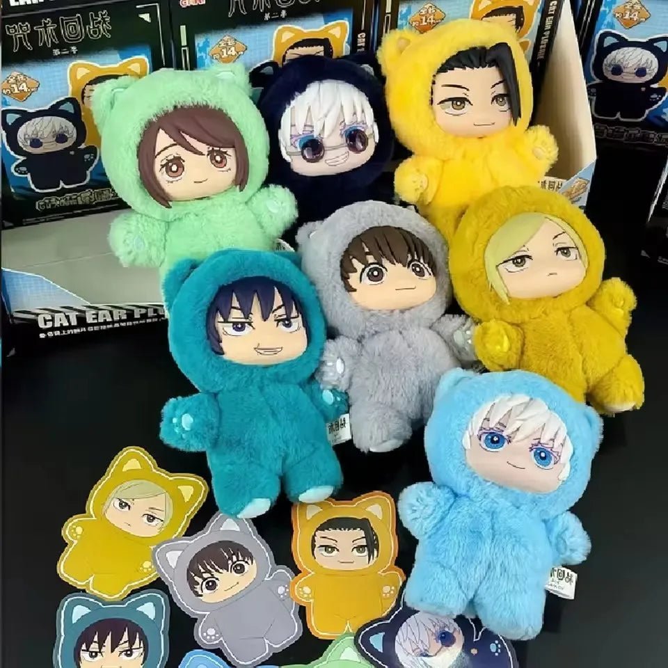 2026New EAKI Jujutsu Kaisen Season 2 Cat Park Party Gojo Satoru Blind Box Doll Pendant Bag Model Series Toys