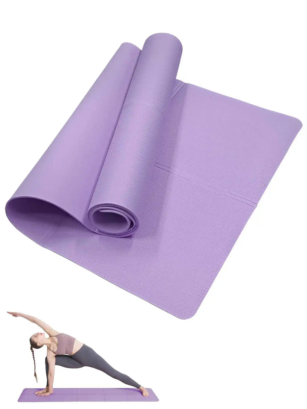 Non-Slip Yoga & Pilates Exercise Mat – 3/4/6mm Thickness