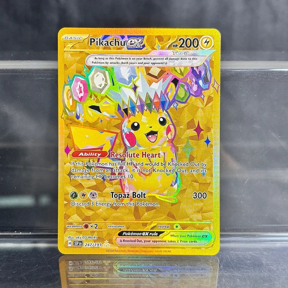 Holographic Game Trading Collection PTCG Proxy Cards Charizard Pikachu Mew EX Singl PKM Foil Cards Gengar VMAX Skyridge (SK)
