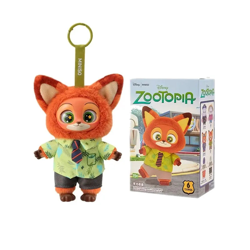 Disney Zootopia Blind Box Nick Judy Vinyl Doll Trendy Surprise Toy Cute Backpack Pendant Children's Birthday Gift