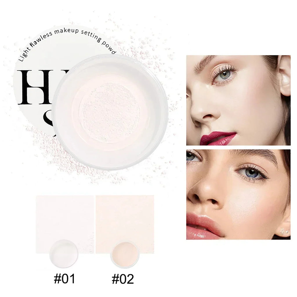 Light, flawless and transparent makeup setting powder,waterproof and easy to take off, natural makeup holding and setting powder