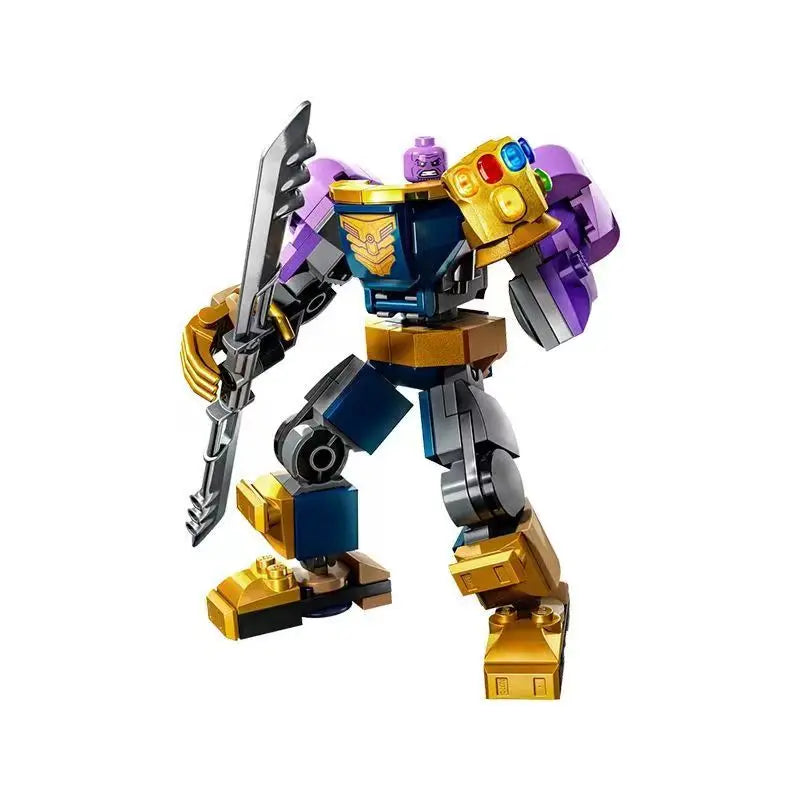 76270 76302 Superhero Bricks Avengers Thor Iron Man Thanos Assemble Compatible Action Figure Toy Building Blocks Model Ornament