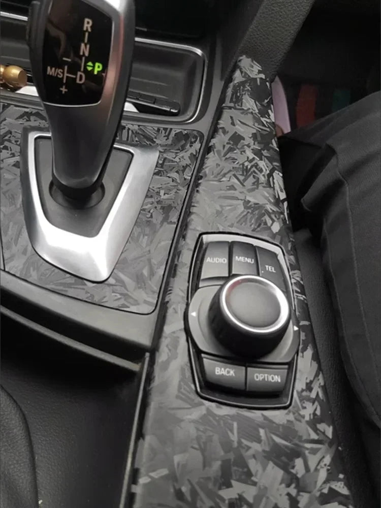 Black Forged Carbon Fiber Vinyl Wrap Cosmic Hex Carbon Car Wrapping Film For Interior & Exterior Vehicle Motorcycle