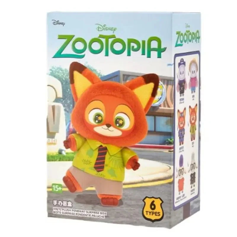 Disney Zootopia Blind Box Nick Judy Vinyl Doll Trendy Surprise Toy Cute Backpack Pendant Children's Birthday Gift