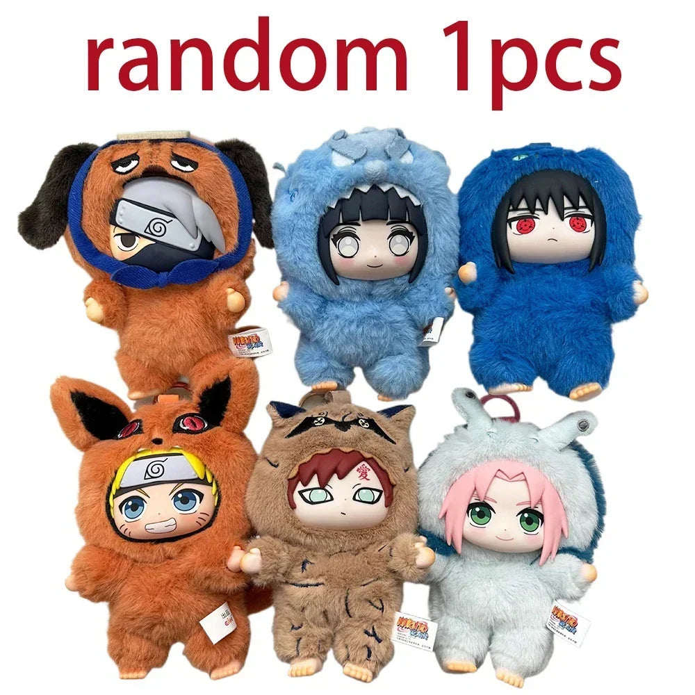 Toptoy Naruto Shippuden Beast Party Series Vinyl Figure Plush-Like Texture Blind Box Chibi Kakashi Sasuke Collectible