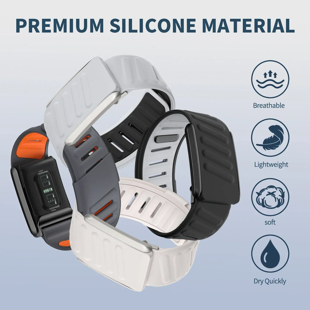 New WHOOP SportFlex Wrist Band Soft-Touch Silicone Waterproof and Sweatproof Adjustable Strap , 5.0 Compatible
