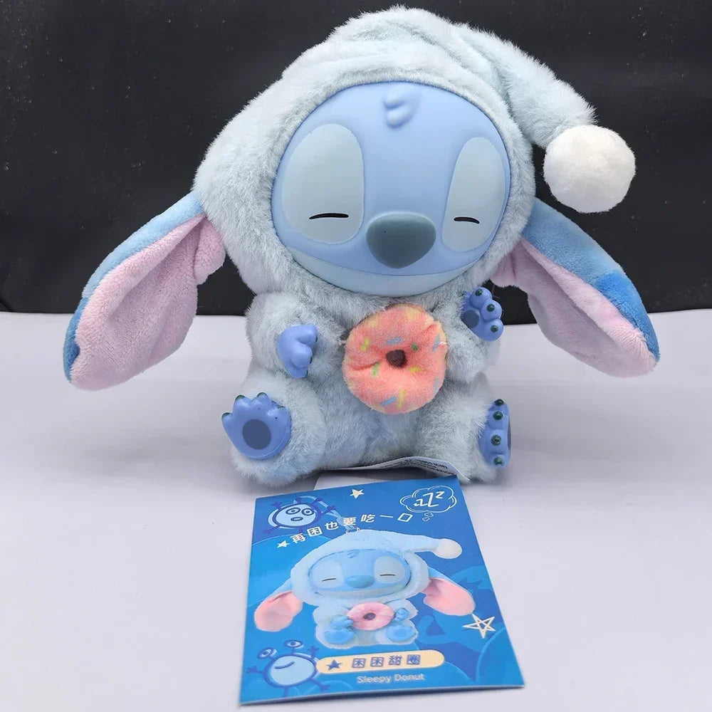 HOT Stitch Eat Something Before Sleep Series Blind Box Plush Vinyl Toys Cute Doll Labu V3 Mystery Box Bag Pendant Decor Gift