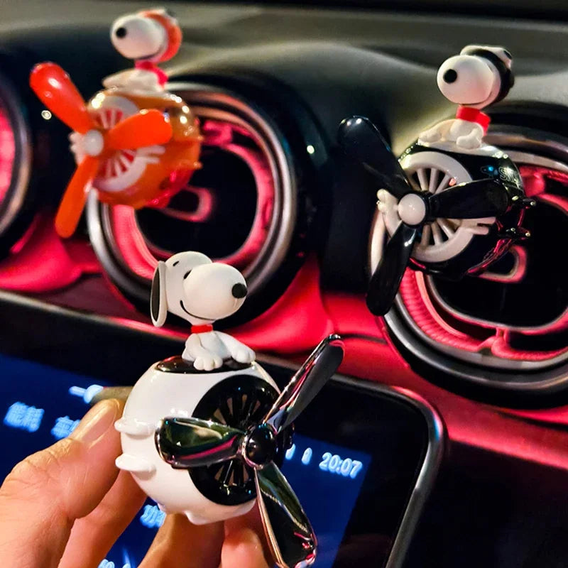 Snoopy Air Freshener Flying Propeller Pilot Series Car Accessories Anime Figures Aromatherapy Fragrance Diffuser Car Decor Gifts