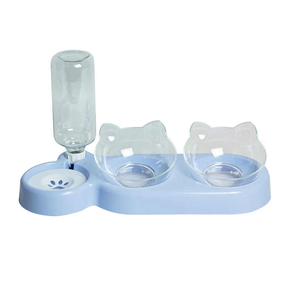 Durable Double Feeder for Food & Water for Cats & Dogs