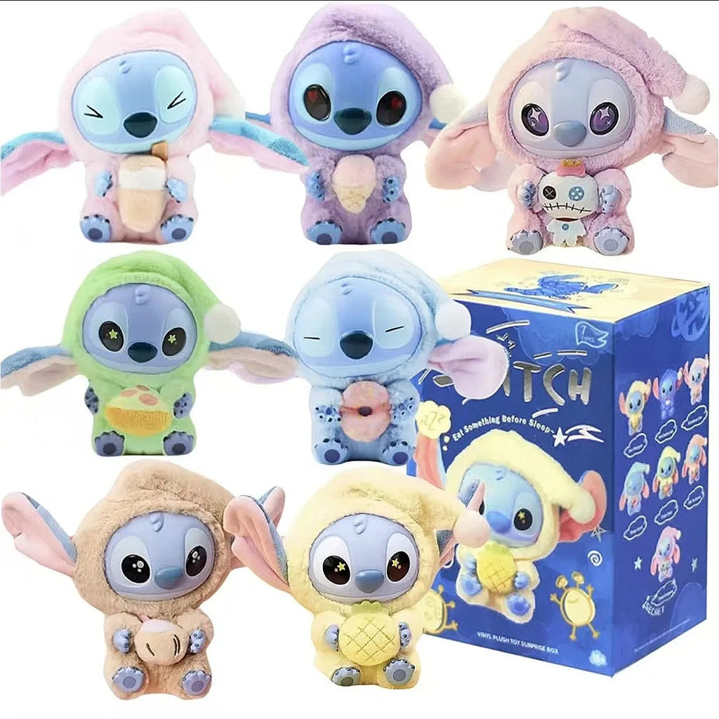 nuevo Stitch Plush Doll Blind Box Eat Before Sleep Series Vinyl Hanging Bag Cute Mystery Toy