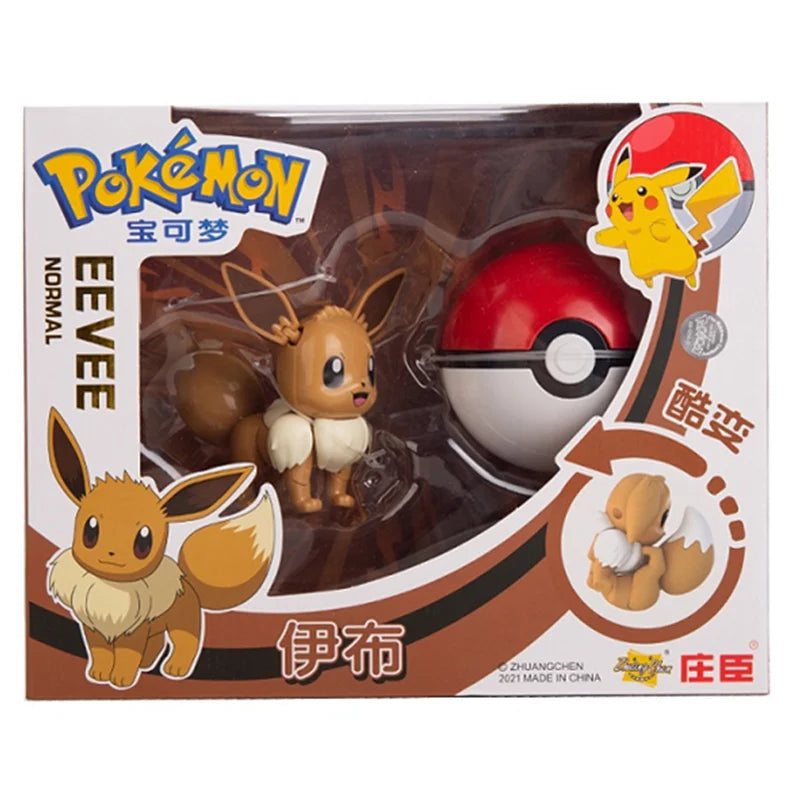About Pokemon Anime Figure Charizard Pikachu Gyarados Pocket Monster Figure Pokeball Action Deformation Toy Model Children Gift
