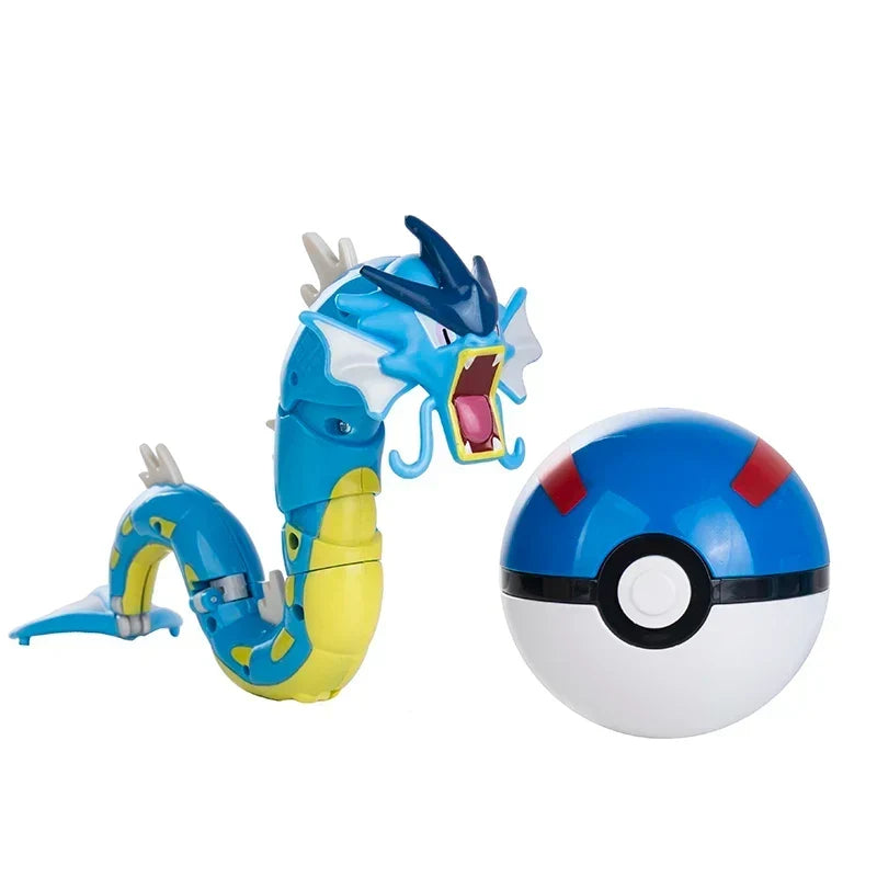 About Pokemon Anime Figure Charizard Pikachu Gyarados Pocket Monster Figure Pokeball Action Deformation Toy Model Children Gift