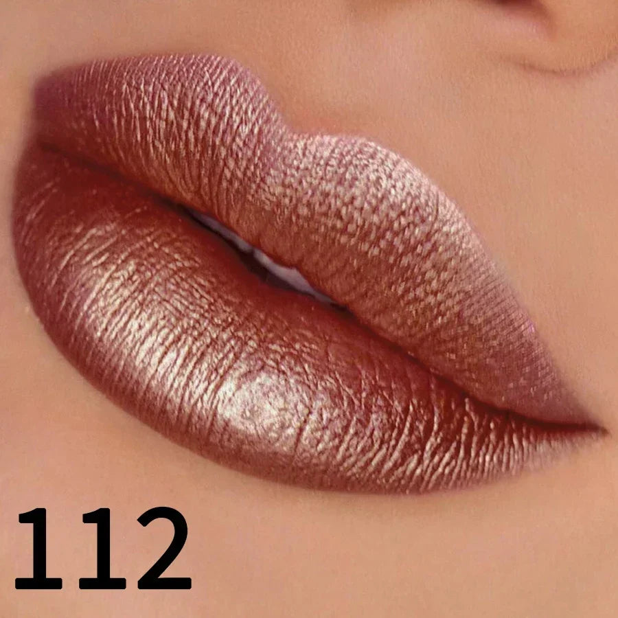 Glitter Lipstick – Sparkling Metallic Lip Color in 19 Shades