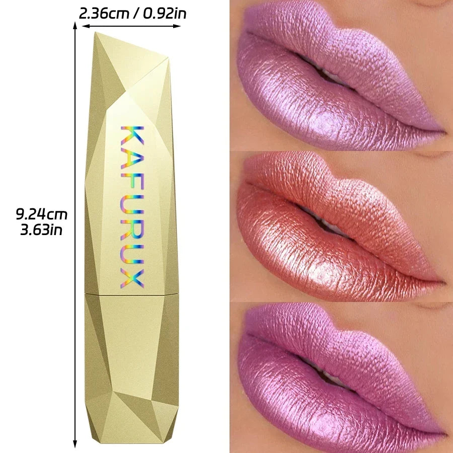 Glitter Lipstick – Sparkling Metallic Lip Color in 19 Shades