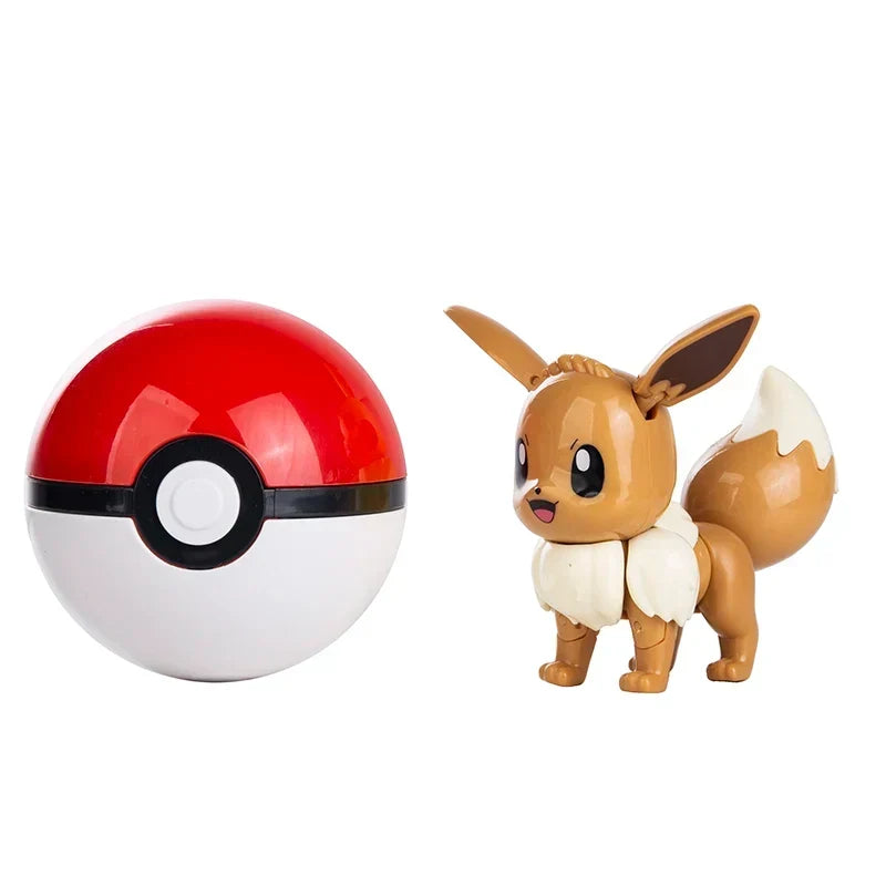 About Pokemon Anime Figure Charizard Pikachu Gyarados Pocket Monster Figure Pokeball Action Deformation Toy Model Children Gift