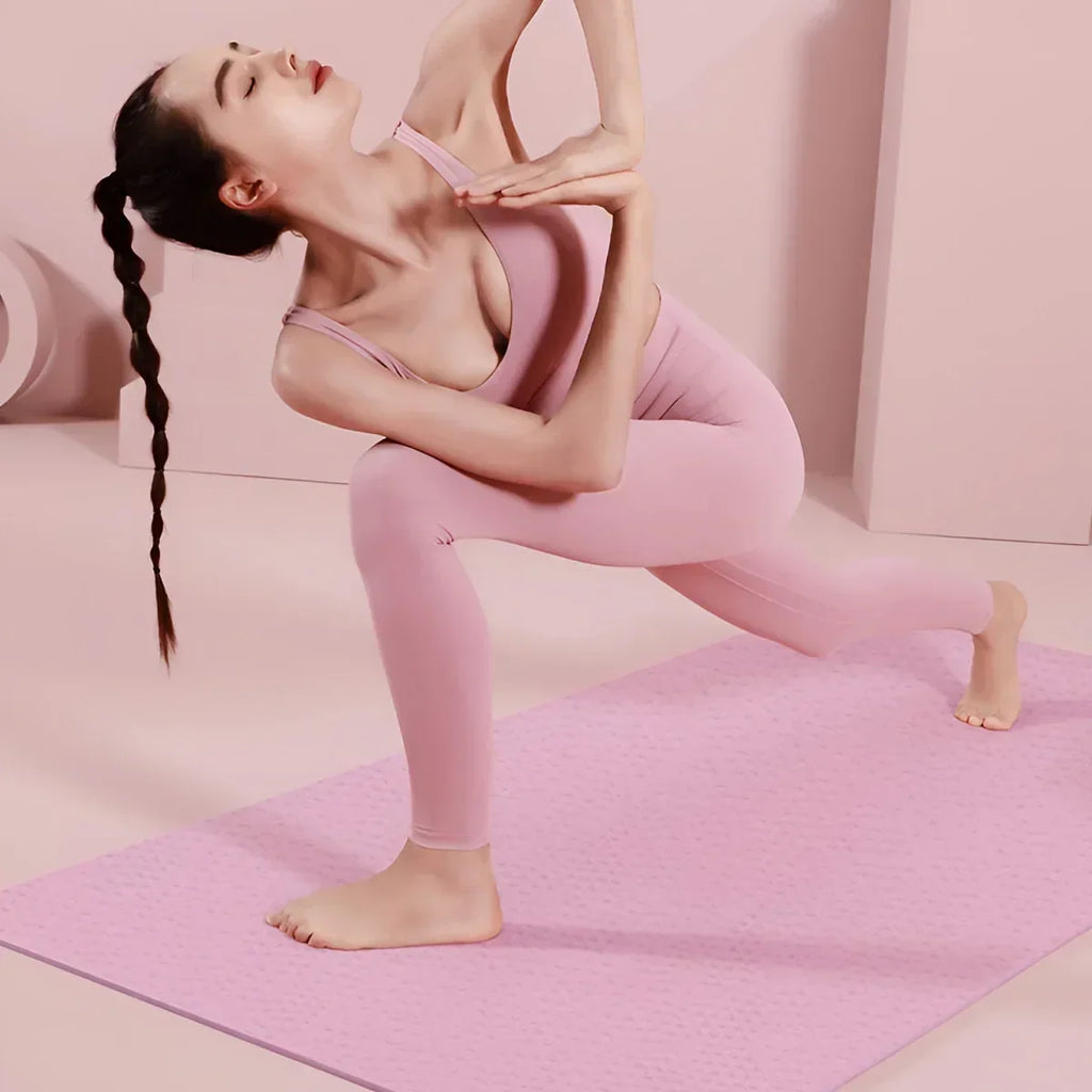 Non-Slip Yoga & Pilates Exercise Mat – 3/4/6mm Thickness