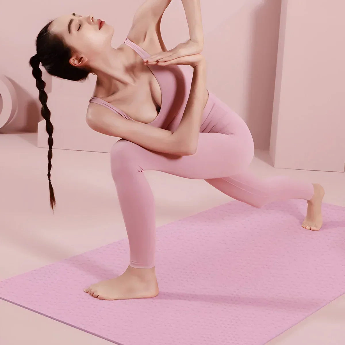 Non-Slip Yoga & Pilates Exercise Mat – 3/4/6mm Thickness