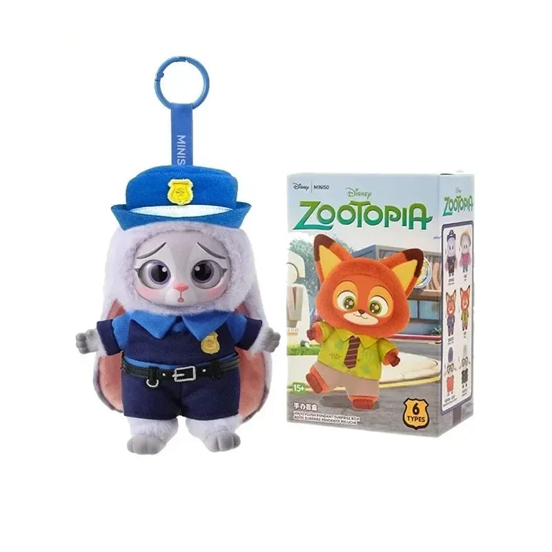 Disney Zootopia Blind Box Nick Judy Vinyl Doll Trendy Surprise Toy Cute Backpack Pendant Children's Birthday Gift