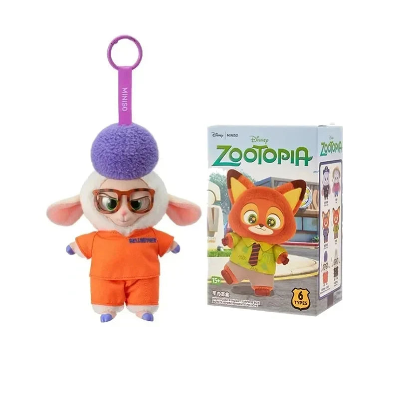 Disney Zootopia Blind Box Nick Judy Vinyl Doll Trendy Surprise Toy Cute Backpack Pendant Children's Birthday Gift