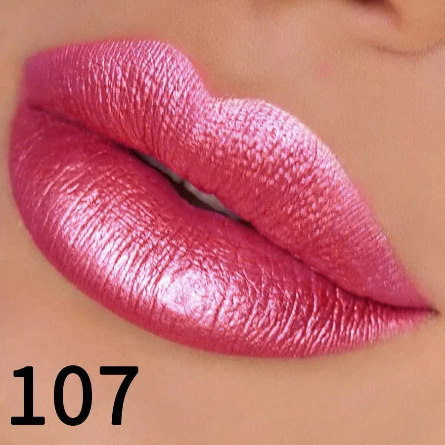 Glitter Lipstick – Sparkling Metallic Lip Color in 19 Shades