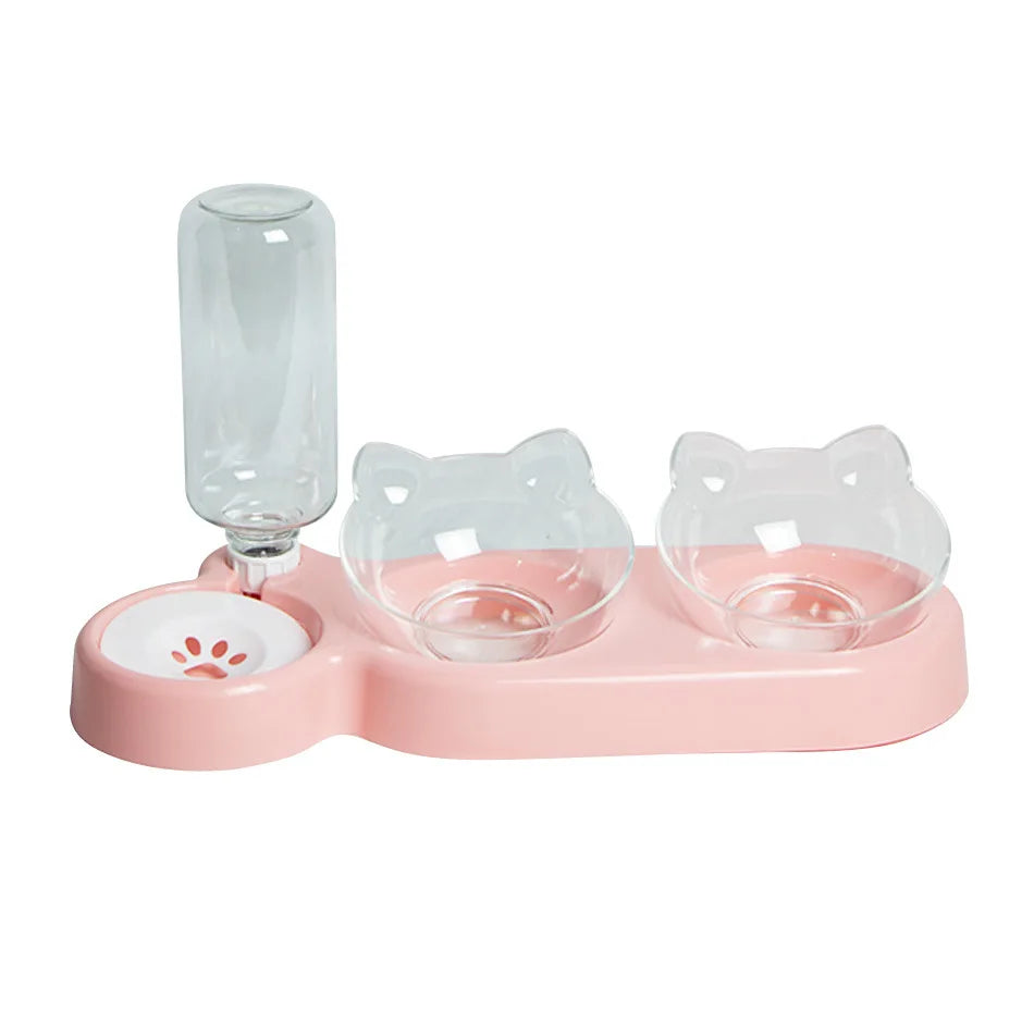 Durable Double Feeder for Food & Water for Cats & Dogs