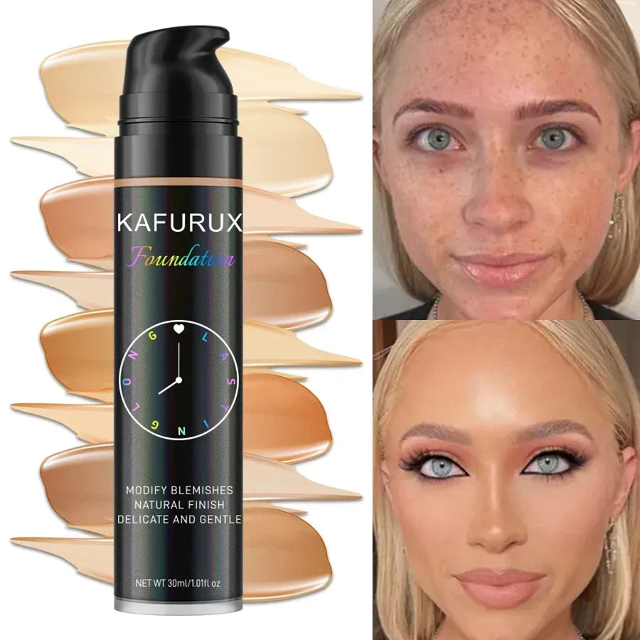 8 colors Liquid Foundation Effective Concealer Waterproof Sweat-resistant Face Korean Makeup Porfession Face Base Cosmetics Gift