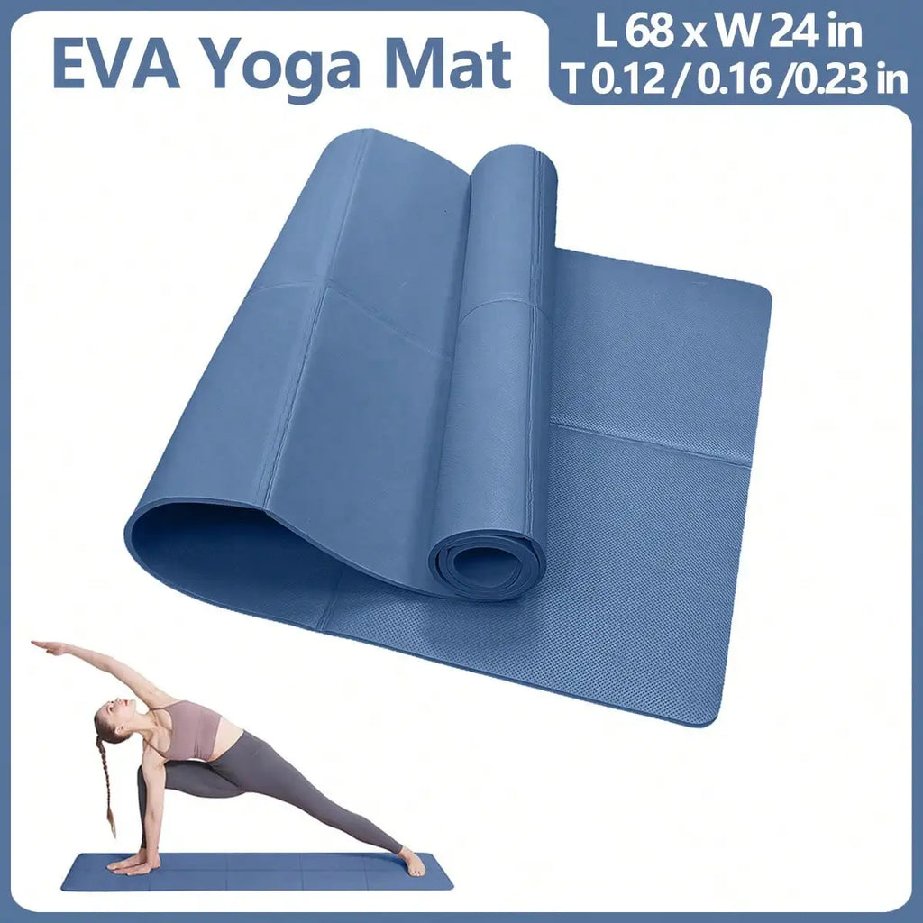 Non-Slip Yoga & Pilates Exercise Mat – 3/4/6mm Thickness
