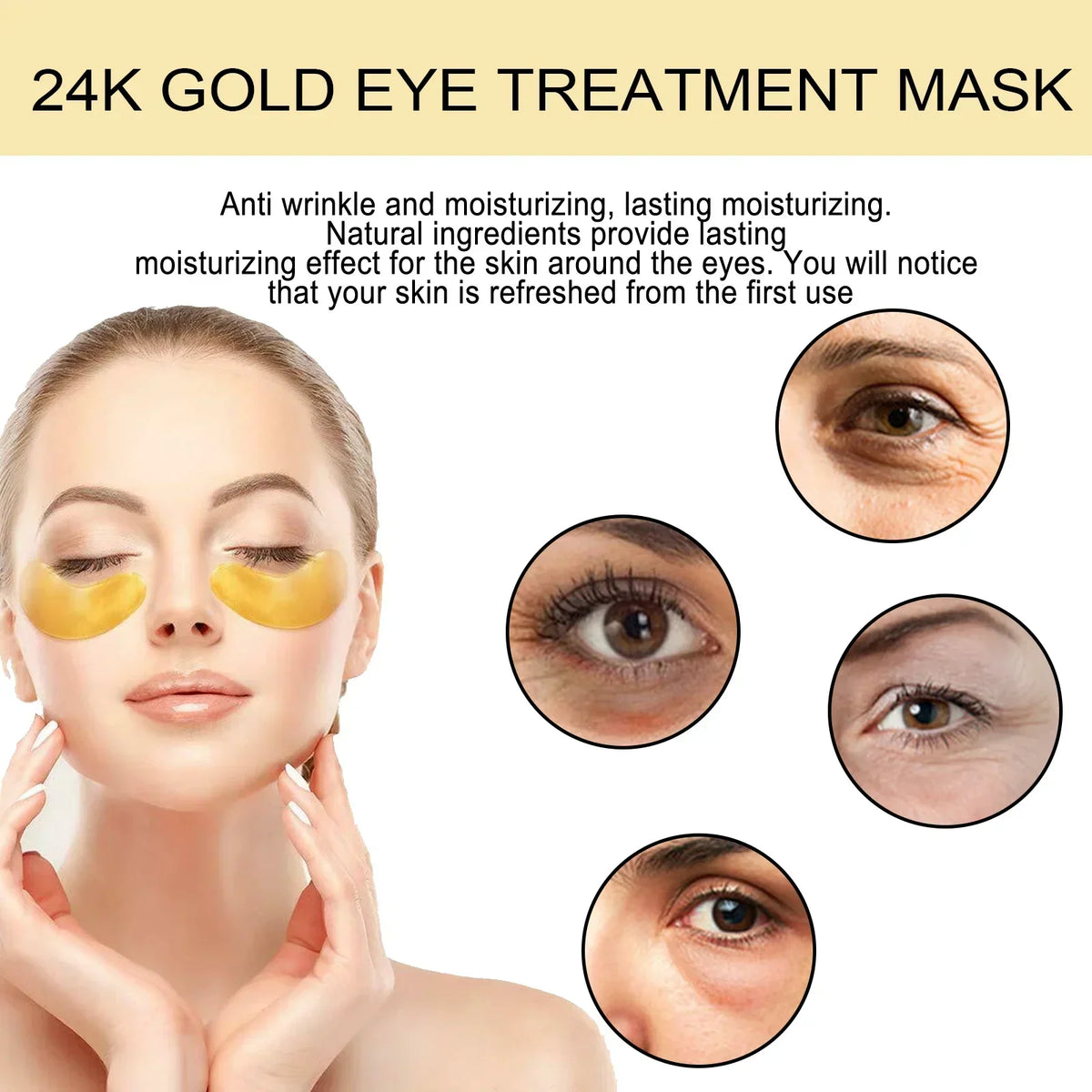 Gold-Style Under-Eye Gel Patches – 60/120/180 Pieces