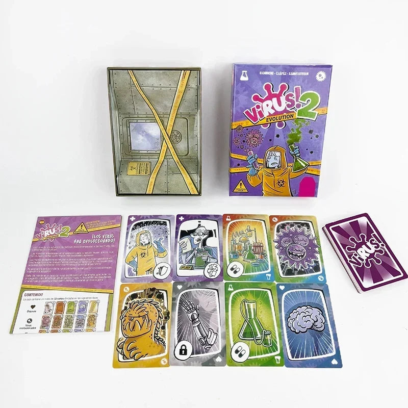 Virus 1 2 3 Board Game: The Ultimate Contagiously Fun Game for Family Parties in Spanish & English