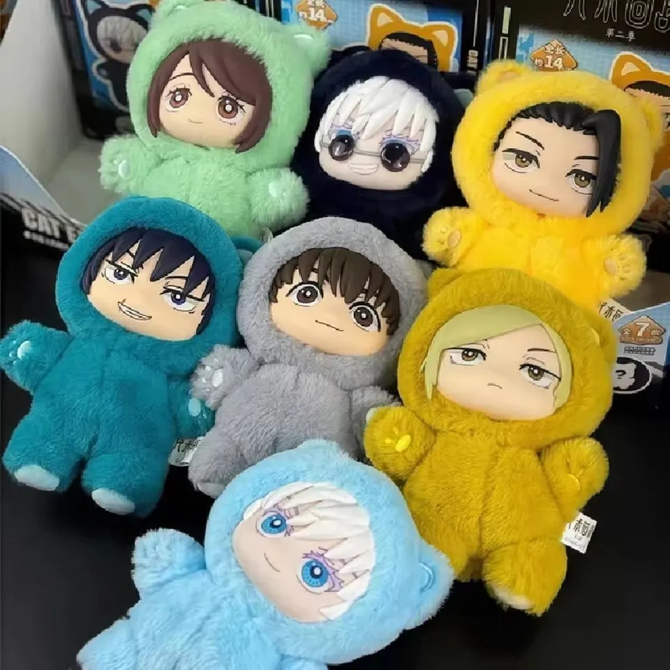 2026New EAKI Jujutsu Kaisen Season 2 Cat Park Party Gojo Satoru Blind Box Doll Pendant Bag Model Series Toys